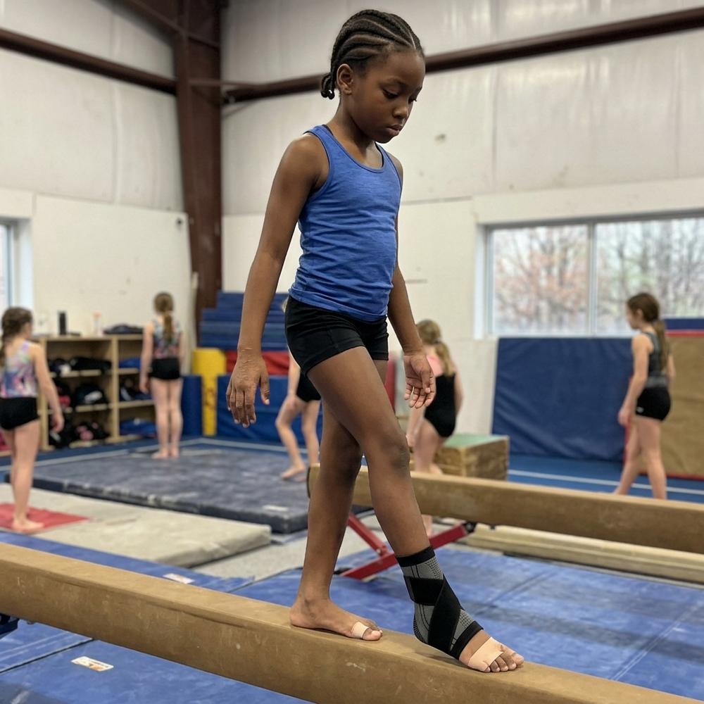 Young gymnast wearing Rimoov