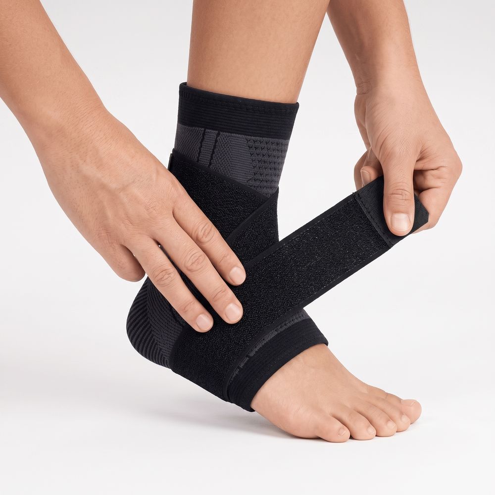 How the PlayOn ankle sleeve is worn